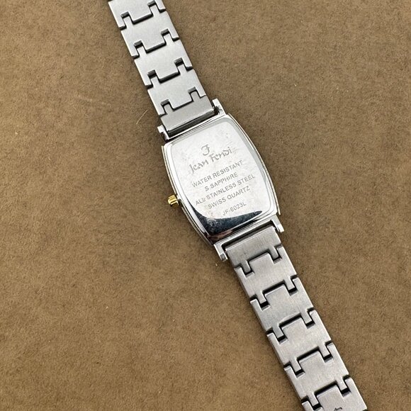 Vintage Jean Fendi Gold and Stainless Steel Crystal Bezel Swiss Made Watch - Picture 9 of 10